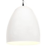 vidaXL Lampă suspendată industrială, 25 W, alb, 42 cm, E27, rotund vidaXL Lampă suspendată industrială, 25 W, alb, 42 cm, E27, rotund