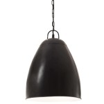 vidaXL Lampă suspendată industrială, negru, 32 cm, E27, rotund, 25 W vidaXL Lampă suspendată industrială, negru, 32 cm, E27, rotund, 25 W