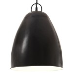 vidaXL Lampă suspendată industrială, negru, 32 cm, E27, rotund, 25 W vidaXL Lampă suspendată industrială, negru, 32 cm, E27, rotund, 25 W