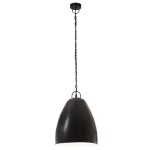 vidaXL Lampă suspendată industrială, negru, 32 cm, E27, rotund, 25 W vidaXL Lampă suspendată industrială, negru, 32 cm, E27, rotund, 25 W