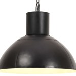 vidaXL Lampă suspendată, negru, rotund, 48 cm, 25 W, E27 vidaXL Lampă suspendată, negru, rotund, 48 cm, 25 W, E27