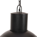 vidaXL Lampă suspendată, negru, rotund, 48 cm, 25 W, E27 vidaXL Lampă suspendată, negru, rotund, 48 cm, 25 W, E27
