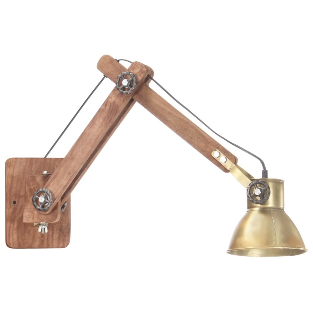vidaXL Lampă de perete, stil industrial, alamă, rotund, E27