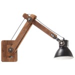 vidaXL Lampă de perete, stil industrial, negru, rotund, E27 vidaXL Lampă de perete, stil industrial, negru, rotund, E27