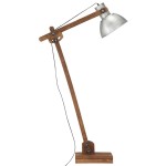 vidaXL Lampă de podea, argintiu, lemn masiv de mango, E27 vidaXL Lampă de podea, argintiu, lemn masiv de mango, E27