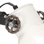 vidaXL Lampă de podea cu 2 abajururi, alb, fontă, E27 vidaXL Lampă de podea cu 2 abajururi, alb, fontă, E27