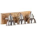 vidaXL Lampă suspendată industrială, argintiu, 70x23 cm lemn mango E27 vidaXL Lampă suspendată industrială, argintiu, 70x23 cm lemn mango E27
