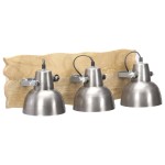 vidaXL Lampă de perete industrială argintiu 68x23 cm lemn mango E27 vidaXL Lampă de perete industrială argintiu 68x23 cm lemn mango E27