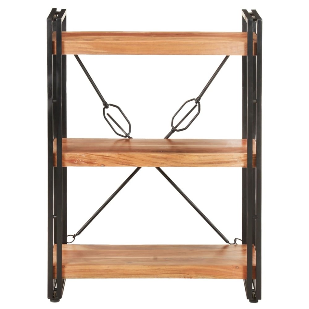 vidaXL Bibliotecă cu 3 rafturi, 60x30x80 cm, lemn masiv de acacia