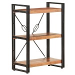 vidaXL Bibliotecă cu 3 rafturi, 60x30x80 cm, lemn masiv de acacia vidaXL Bibliotecă cu 3 rafturi, 60x30x80 cm, lemn masiv de acacia