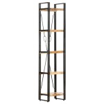 vidaXL Bibliotecă cu 5 rafturi, 40x30x180 cm, lemn masiv mango