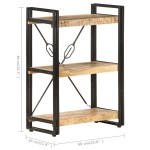 vidaXL Bibliotecă cu 3 niveluri, 60x30x80 cm, lemn masiv de mango vidaXL Bibliotecă cu 3 niveluri, 60x30x80 cm, lemn masiv de mango