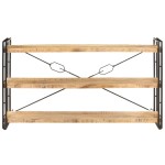 vidaXL Bibliotecă cu 3 niveluri, 140x30x80 cm, lemn masiv de mango vidaXL Bibliotecă cu 3 niveluri, 140x30x80 cm, lemn masiv de mango