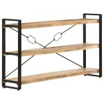 vidaXL Bibliotecă cu 3 niveluri, 140x30x80 cm, lemn masiv de mango vidaXL Bibliotecă cu 3 niveluri, 140x30x80 cm, lemn masiv de mango