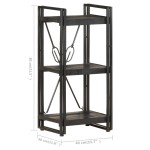 vidaXL Bibliotecă cu 3 rafturi, negru, 40x30x80 cm, lemn masiv mango vidaXL Bibliotecă cu 3 rafturi, negru, 40x30x80 cm, lemn masiv mango