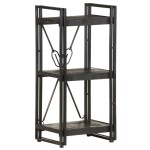 vidaXL Bibliotecă cu 3 rafturi, negru, 40x30x80 cm, lemn masiv mango vidaXL Bibliotecă cu 3 rafturi, negru, 40x30x80 cm, lemn masiv mango