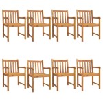 vidaXL Scaune de grădină, 8 buc., 56x55,5x90 cm, lemn masiv de acacia vidaXL Scaune de grădină, 8 buc., 56x55,5x90 cm, lemn masiv de acacia
