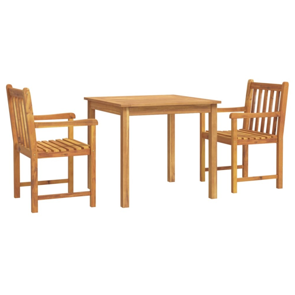 vidaXL Set mobilier de grădină, 3 piese, lemn masiv de acacia