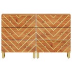 vidaXL Dulapuri lateral, 2 buc., maro/negru, 60x33,5x75 cm, lemn mango