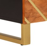 vidaXL Dulapuri lateral, 2 buc., maro/negru, 60x33,5x75 cm, lemn mango