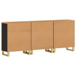 vidaXL Dulapuri lateral, 3 buc., maro/negru, 60x33,5x75 cm, lemn mango
