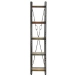 vidaXL Bibliotecă cu 5 rafturi, 40x30x180 cm, lemn masiv reciclat vidaXL Bibliotecă cu 5 rafturi, 40x30x180 cm, lemn masiv reciclat