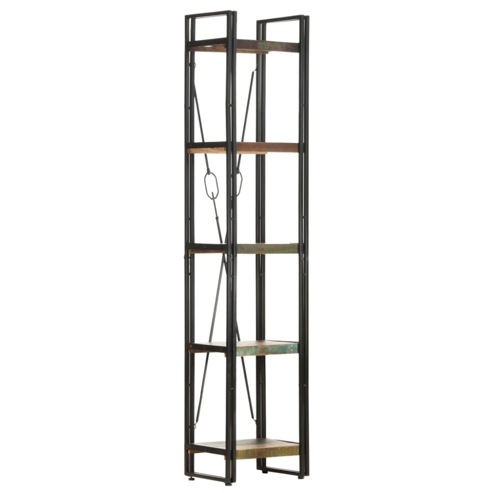 vidaXL Bibliotecă cu 5 rafturi, 40x30x180 cm, lemn masiv reciclat