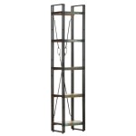 vidaXL Bibliotecă cu 5 rafturi, 40x30x180 cm, lemn masiv reciclat vidaXL Bibliotecă cu 5 rafturi, 40x30x180 cm, lemn masiv reciclat