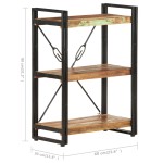 vidaXL Bibliotecă cu 3 rafturi, 60x30x80 cm, lemn masiv reciclat vidaXL Bibliotecă cu 3 rafturi, 60x30x80 cm, lemn masiv reciclat