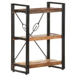vidaXL Bibliotecă cu 3 rafturi, 60x30x80 cm, lemn masiv reciclat vidaXL Bibliotecă cu 3 rafturi, 60x30x80 cm, lemn masiv reciclat