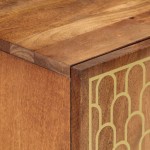 vidaXL Dulapuri laterale, 3 buc., 60x33x75 cm, lemn masiv de mango