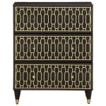 vidaXL Dulapuri laterale, 2 buc., 60x33x75 cm, lemn masiv de mango