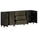 vidaXL Dulapuri laterale, 3 buc., 60x33x75 cm, lemn masiv de mango