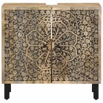 vidaXL Set mobilier de baie, 2 piese, lemn masiv de mango