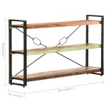 vidaXL Bibliotecă cu 3 rafturi, 140x30x80 cm, lemn masiv reciclat vidaXL Bibliotecă cu 3 rafturi, 140x30x80 cm, lemn masiv reciclat