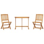 vidaXL Set mobilier grădină pliabil, 3 piese, lemn masiv acacia vidaXL Set mobilier grădină pliabil, 3 piese, lemn masiv acacia