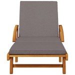 vidaXL Șezlonguri 2 buc. cu perne 200x68x83 cm lemn masiv de acacia