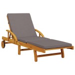vidaXL Șezlonguri 2 buc. cu perne 200x68x83 cm lemn masiv de acacia