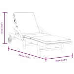 vidaXL Șezlonguri 2 buc. cu perne 200x68x83 cm lemn masiv de acacia