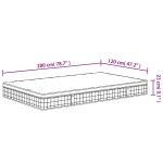 vidaXL Saltea cu arcuri bonnell, fermitate medie, 120x200 cm vidaXL Saltea cu arcuri bonnell, fermitate medie, 120x200 cm
