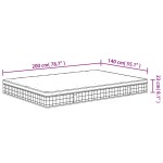 vidaXL Saltea cu arcuri bonnell, fermitate medie, 140x200 cm vidaXL Saltea cu arcuri bonnell, fermitate medie, 140x200 cm
