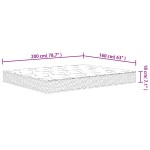 vidaXL Saltea cu arcuri bonnell, fermitate medie, 160x200 cm vidaXL Saltea cu arcuri bonnell, fermitate medie, 160x200 cm