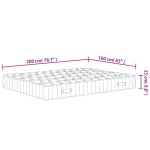 vidaXL Saltea arcuri buzunar Super King Size fermitate medie 160x200cm vidaXL Saltea arcuri buzunar Super King Size fermitate medie 160x200cm