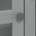 vidaXL Dulap înalt "BODO", gri, 115,5x43x200,5 cm, lemn masiv de pin