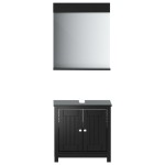 vidaXL Set mobilier de baie „BERG”, 2 piese, negru, lemn masiv de pin vidaXL Set mobilier de baie „BERG”, 2 piese, negru, lemn masiv de pin