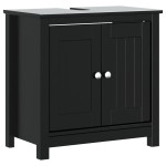 vidaXL Set mobilier de baie „BERG”, 2 piese, negru, lemn masiv de pin vidaXL Set mobilier de baie „BERG”, 2 piese, negru, lemn masiv de pin