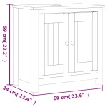 vidaXL Set mobilier de baie „BERG”, 2 piese, negru, lemn masiv de pin vidaXL Set mobilier de baie „BERG”, 2 piese, negru, lemn masiv de pin