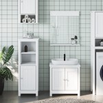vidaXL Set mobilier baie, 3 piese, „BERG”, alb, lemn masiv de pin vidaXL Set mobilier baie, 3 piese, „BERG”, alb, lemn masiv de pin