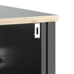 vidaXL Set mobilier baie, 3 piese, „BERG” , negru, lemn masiv de pin vidaXL Set mobilier baie, 3 piese, „BERG” , negru, lemn masiv de pin