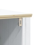 vidaXL Set mobilier baie, 3 piese, „BERG”, alb, lemn masiv de pin vidaXL Set mobilier baie, 3 piese, „BERG”, alb, lemn masiv de pin